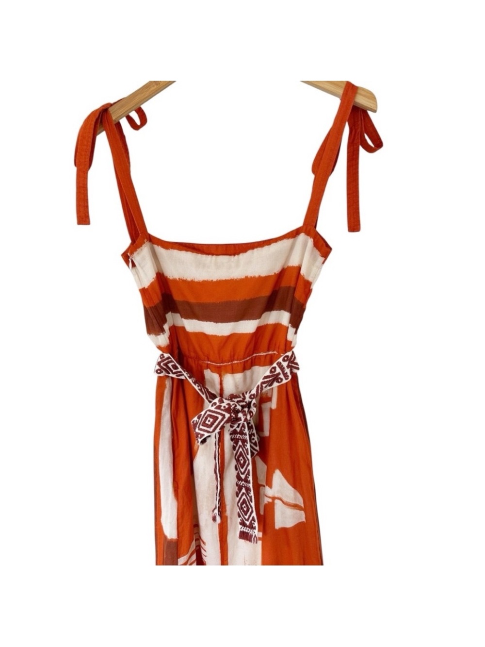 Johanna Ortiz Orange Regions of Myth‎ Cotton Ankle Dress, Size 2 - Picture 6 of 12